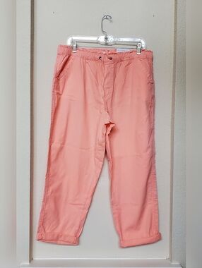 Sonoma Women's Drawstring Chinos - Coral Pink.  Size Large